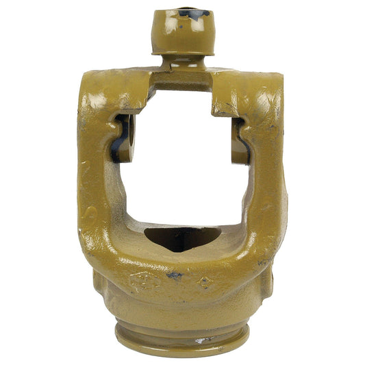 Close-up of a Sparex PTO Wide Angle Tube Yoke in yellow, featuring visible wear marks and a hollow center. Compatible with the PTO Series AW36/W2580 for universal joint dimensions of 36 x 89 mm and 32 x 106 mm.