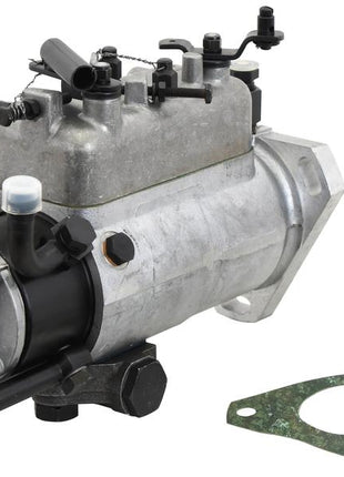 A Sparex Fuel Injection Pump (Sparex Part Number: S.105957) with silver housing, several black connectors, and an attached gasket designed specifically for the Perkins A4.318 engine lies beside it.