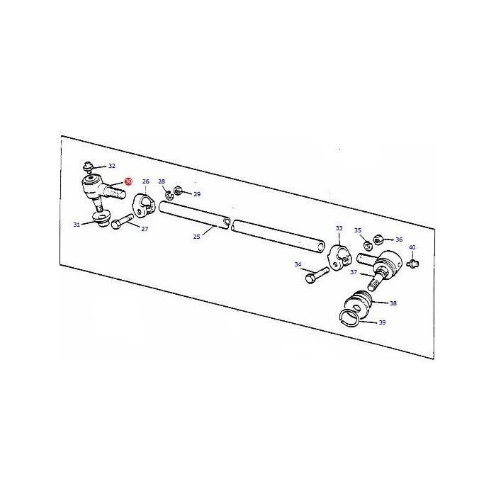 Massey Ferguson - Track Rod End - 1862029M91 - Farming Parts