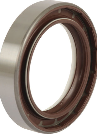 The Sparex Transfer Box Seal, measuring 58 x 82 x 16mm and known by Part No. S.107223, is a cylindrical metal bearing with a brown inner seal commonly used in John Deere and Massey Ferguson machinery to reduce friction between moving parts.