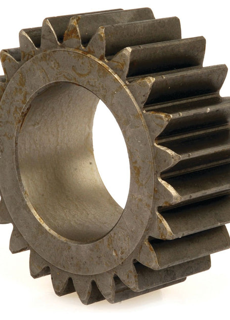 A Sparex Planetary Gear with straight, evenly spaced teeth around its circumference, reminiscent of those found in Massey Ferguson machinery, shown in a standing position with a central hole (Sparex Part No. S.107243).