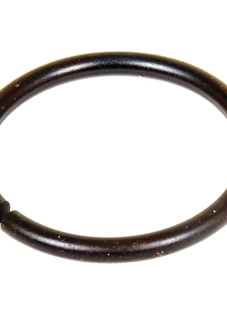 A Sparex Snap Ring (12 Spd) | Sparex Part No.S.107327, featuring a Brazilian black metal design with a small gap, is typically used for securing parts together and is often seen in Massey Ferguson machinery.