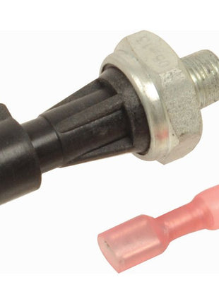 This Seal Kit (Steering Cylinder Repair Kit) in black and silver, featuring a pink electrical connector, is perfect for Massey Ferguson machinery.