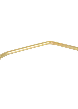 The Sparex Fuel Pipe, Part No. S.107405, is a brass fuel pipe with a curved shape and two circular fittings on each end, suitable for models like the Massey Ferguson 275.