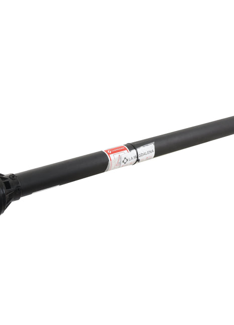 The Sparex PTO Guard (Sparex Part No. S.10792) is a medium-sized black propeller shaft with rubber boots and metal ends, featuring a label in the middle, and includes high-quality bearings. It has a length of 945mm.