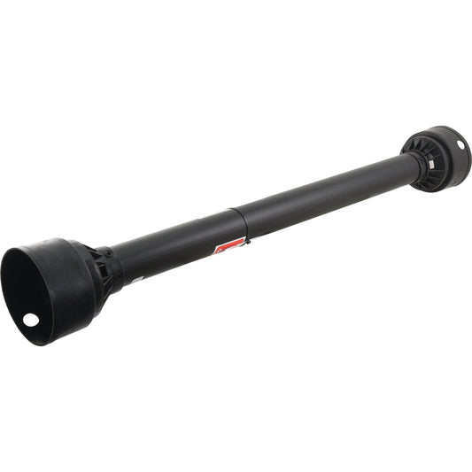 The Sparex PTO Guard, Sparex Part No. S.10798, is a large black plastic linear object with bell-shaped ends and a cylindrical body, measuring 1735mm in length, resembling a drive shaft component commonly used in Sparex machinery.