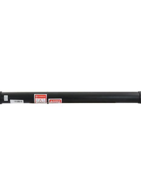 A black metal cylindrical drive shaft, identified as the Sparex PTO Guard (Lz) with a length of 1735mm and size large, featuring bearings and connectors on both ends and equipped with warning labels attached to the middle section. The Sparex Part No. is S.10798.