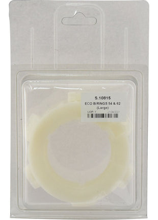 A white plastic ring labeled "ECO B/RINGS 54 & 62 (Large)" inside a clear plastic package with a hang tab, ideal for Agripak users. This product is identified by Sparex Part No. S.10815 and is made by the brand Sparex.