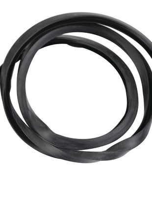 A coiled black rubber strip, resembling an Oil Seal (Sparex Part No. S.108335), rests on a white background.