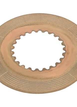 The Friction Disc - IPTO, Sparex Part No. S.108700 by Sparex, is a circular metallic component featuring a textured inner gear-like structure with a smooth outer ring, all crafted from composite material.