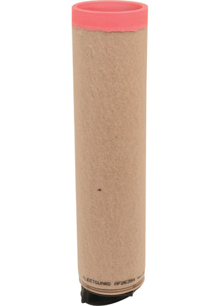 A cylindrical beige air filter with a pink top and black bottom, labeled "Sparex," suitable for Deutz-Fahr machinery, specifically the Air Filter - Inner - AF26394 | Sparex Part No. S.108872.