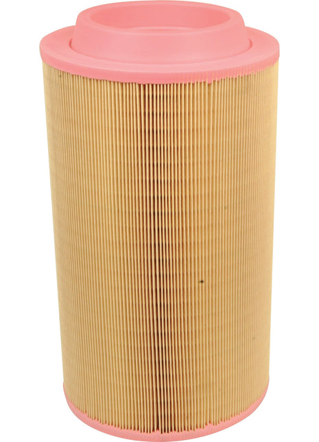 The Sparex Air Filter - Outer - AF26397 (Sparex Part No.S.108873) is a cylindrical air filter with pink rubber ends and a pleated paper body.