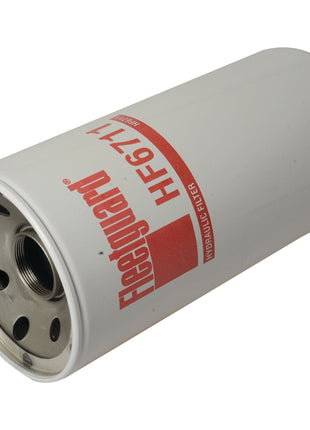 A white Sparex HF6711 hydraulic filter (Sparex Part No. S.109349), featuring a red label and clearly displaying the openings and threading for installation, compatible with Massey Ferguson filters.