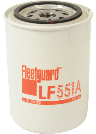 A white Sparex oil filter - spin on - LF551A (Sparex Part No. S.109474), featuring the model number LF551A printed in red text on the side, and a 3/4 - 16 UNF-2B threading.