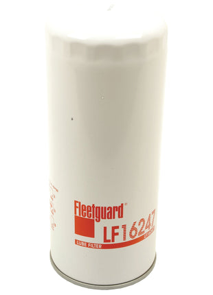 A white cylindrical Sparex Spin On oil filter with the model number LF16247 printed in red. Suitable for Valmet Valtra and Massey Ferguson equipment.