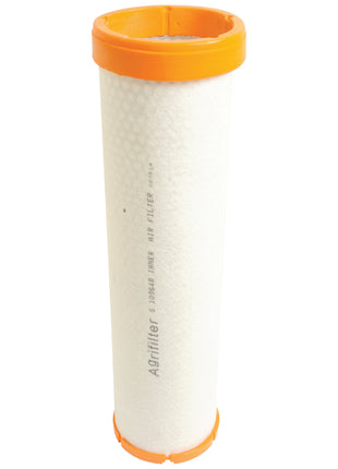 Cylindrical air filter with a white body and orange caps on both ends, branded with the "Sparex" name, specifically designed as an inner air filter (Sparex Part No.S.109648) compatible with Case IH machinery.