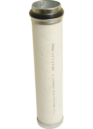 A Sparex Air Filter - Inner (Part No.S.109654) with a white exterior and metallic caps on both ends, vertically oriented against a white background.