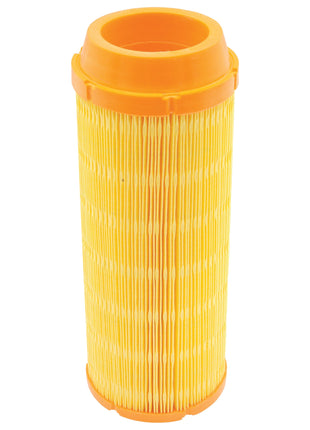 The Air Filter - Outer (Sparex Part No. S.109773) by Sparex features a yellow cylindrical design with ridged sides and orange end caps, making it an ideal fit for your Massey Ferguson tractor.