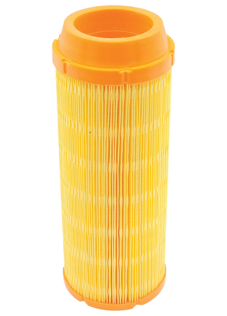 The Air Filter - Outer (Sparex Part No. S.109773) by Sparex features a yellow cylindrical design with ridged sides and orange end caps, making it an ideal fit for your Massey Ferguson tractor.