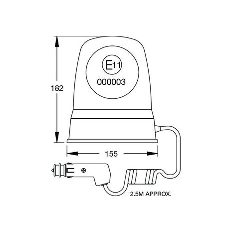 Halogen Beacon, Magnetic, 12V
 - S.11203 - Farming Parts