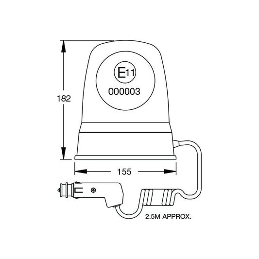 Halogen Beacon, Magnetic, 12V
 - S.11203 - Farming Parts