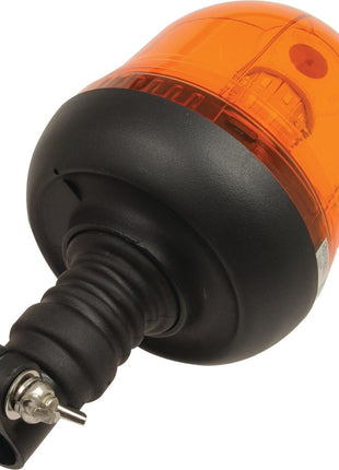 The Sparex LED Beacon (Amber) with a flexible pin and Class 3 interference protection, designed for 12-24V systems, features a black base and IP55-rated protection. It is commonly used on emergency and construction vehicles to enhance visibility and safety.