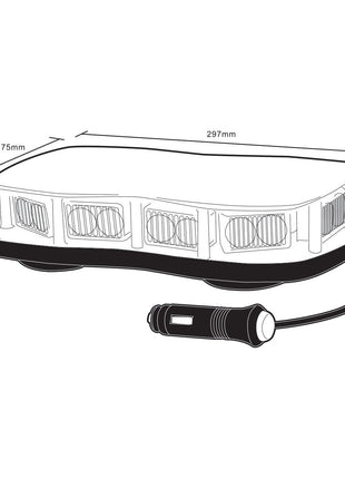 LED Micro Hazard Light, Interference: Class 3, Function: Single Flash, Double Flash, 12-24V
 - S.113209 - Farming Parts