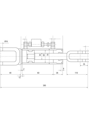 Hydraulic Levelling Box (Supplied with: Hoses), Min. Length: 390mm, Cylinder Bore: 63mm.
 - S.113937 - Farming Parts