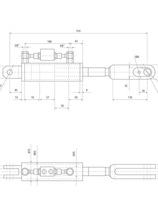 Hydraulic Levelling Box (Supplied with: Hoses), Min. Length: 510mm, Cylinder Bore: 63mm.
 - S.113939 - Farming Parts