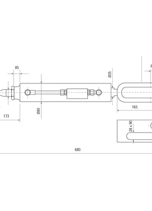 Hydraulic Levelling Box (Supplied with: Hoses), Min. Length: 680mm, Cylinder Bore: 70mm.
 - S.113950 - Farming Parts