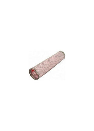 A cylindrical red and white reinforced hose with a diamond pattern design, perfect for use with the Massey Ferguson Filter Air Inner (product code: 1887575M91) by AGCO.