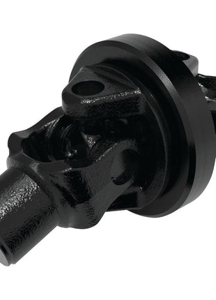 A black, metallic yoke assembly component for a vehicle's drivetrain system, the Sparex PTO Wide Angle Joint (U/J Size: 32 x 76 & 27 x 94mm), featuring a 1 3/8''-6 Spline and Lemon Profile, is compatible with various PTO Series specifications. Reference: S.117870.