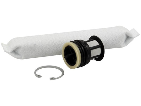 Two cylindrical filter components and a metal clip, identified by Tariff Code 106726 and branded as Sparex Filter Drier with Sparex Part Number S.118259, are displayed against a plain white background.