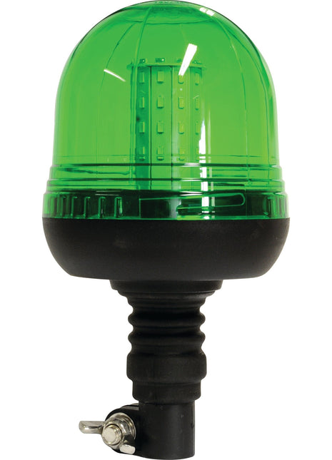 Sparex LED Beacon (Green) with a black base, flexible pin, mounting screw, and Class 3 interference rating (IP55), 12-24V - S.118306