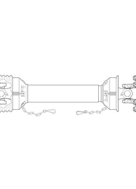 PTO Shaft - (Lz) Length: 1510mm, 1 3/8'' x 6 Spline Q.R. to 1 3/8'' x 6 Spline Friction Disc Clutch
 - S.118360 - Farming Parts