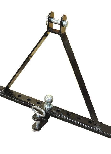 A Sparex Drawbar Hitch System (Cat. 2) with a black metal triangular support structure, featuring 9 adjustable holes over a length of 932mm, specifically designed for off-road use. (Sparex Part No.S.119469)