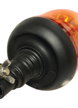 The LED Rotating Beacon (Amber), item number S.119483 from Sparex, features a detachable design with IP65 protection, a black base, and a mounting bracket. It operates on 12-24V and meets Class 3 interference standards, making it perfect for John Deere equipment.