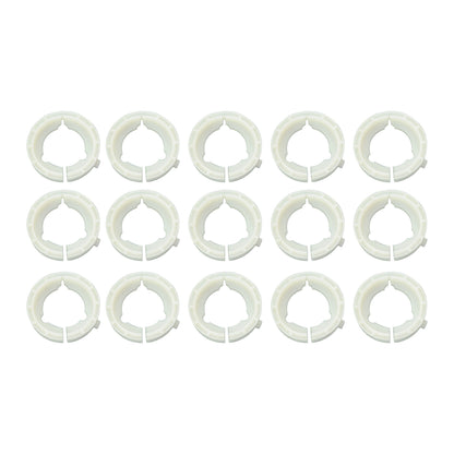 Image shows a grid of fifteen identical Plastic Bearing Sets (Sparex Part Number: S.119948) arranged in three rows of five. Each ring, under the Sparex brand GARDLOC product specifications, has an inner star-shaped cutout.