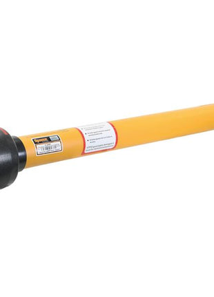 A *SPECIAL PRICE* JMCE DEALS GARDLOC PTO Shaft, Sparex Part S.128687, is a yellow and black drive shaft for machinery measuring 1010mm in length and equipped with protective covers on both ends. It features a 1 3/8'' x 6 Spline Q.R. to 1 3/8'' x 6 Spline Shear Bolt Limiter and includes a GARDLOC Clutch for enhanced safety and performance.