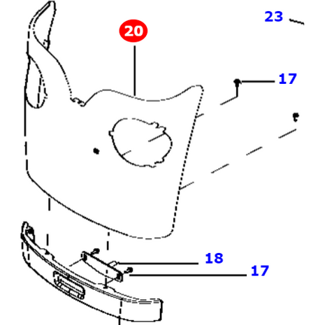 Massey Ferguson - Grille - 6270500M92 - Farming Parts