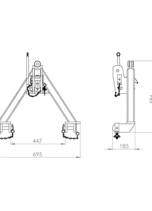 A Frame Quick Hitch System (Cat.0) CE Approved
 - S.140555 - Farming Parts