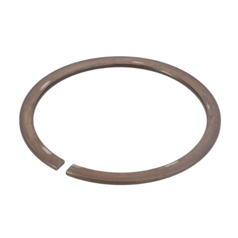 A metallic ring with a single gap, reminiscent of the robust engineering seen in the Massey Ferguson Circlip Pivot Pin (1442689X1) from AGCO's 200 Series tractors.