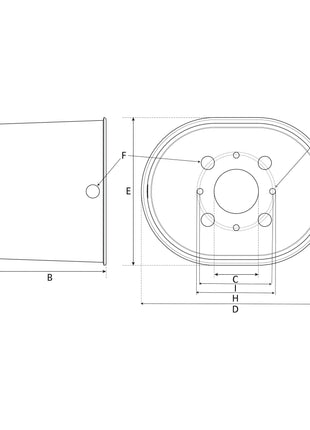 PTO Shield (Oval) 200 x 257mm
 - S.14435 - Farming Parts