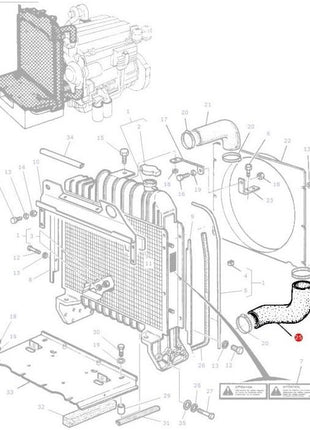 Massey Ferguson - Bottom Raditor Hose - 3619026M1 - Farming Parts