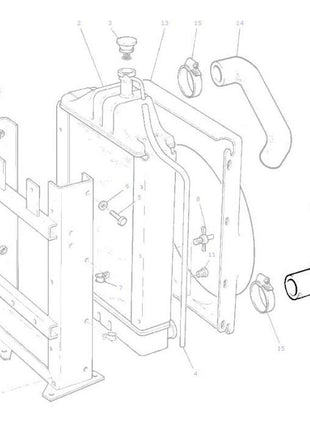 Massey Ferguson - Bottom Radiator Hose - 898748M1 - Farming Parts