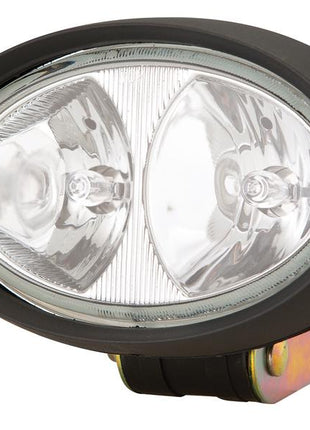 The Sparex Work Light (Halogen), part number S.147688, is an oval-shaped vehicle headlight with a black border and dual Halogen bulbs, mounted on a metal bracket. This versatile 12V light is ideal for those needing an effective worklight solution for both right-hand and left-hand applications.