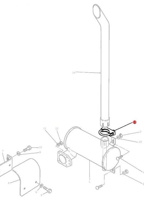 Massey Ferguson - Exhaust Clamp - 2700058M91 - Farming Parts