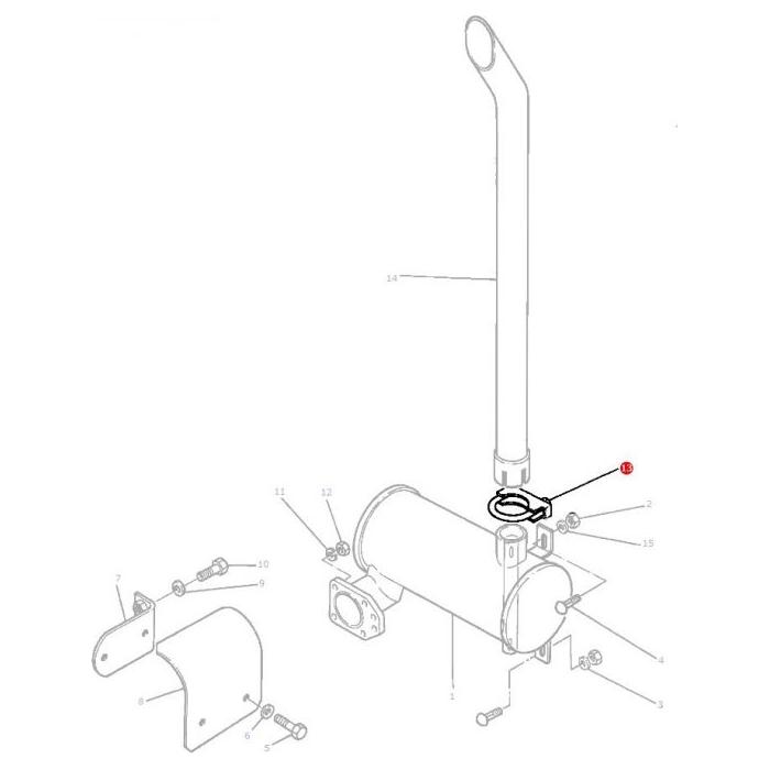 Massey Ferguson - Exhaust Clamp - 2700058M91 - Farming Parts