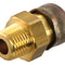 Close-up of the Axle Breather (Sparex Part Number: S.148401), a brass threaded fitting with a metal cap, used for connecting pipes or hoses in plumbing or hydraulic systems. This high-quality Sparex component is essential for reliable connections.