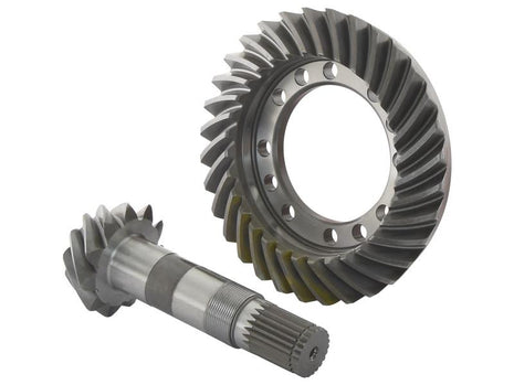 A Crown Wheel and Pinion, Sparex Part Number S.148454, are displayed against a plain background. Commonly used in automotive differentials and categorized under tariff code 8708503500, these components exemplify the precision engineering synonymous with Sparex-quality replacements.